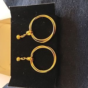 Avon Golden rings pierced earrings